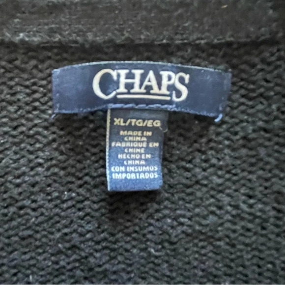 Chaps Black Cable Knit Long Sleeve Women’s Sweater XL - Picture 5 of 12